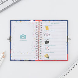 Анкета на замочке, в твердой обложке А6, 40 листов Ярче звезд