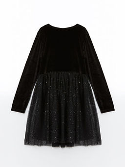 Bisiklet Yaka Kadife K?z ?ocuk Elbise - Waikiki фото 2