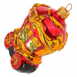 Елочная игрушка фигурка стеклянная Сказочная карета h10,5см, ручная художественная роспись, подарочная упаковка (Россия) - Домашняя мода фото 11