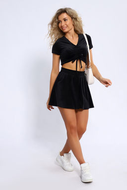 Костюм Натали 71121 топ и юбка-шорты из велюра фото 38