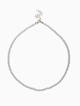 Чокер из бисера «Хрусталь», белый в серебре, 36 см + 5 см доп, цепочка