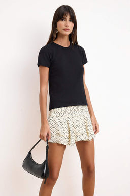 Ekru Premium Basic Regular/Normal Kal?p K?sa Kollu Interlok Orme T-Shirt TWOSS26TS00130 - Trendyolmilla фото 5