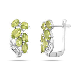 Серьги, перидот, Флер