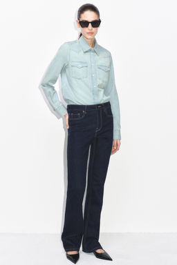 ZW COLLECTION BOOTCUT HIGH-WAIST JEANS - Zara фото 9