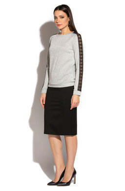 Трикотажная блузка серый - Donna saggia фото 2