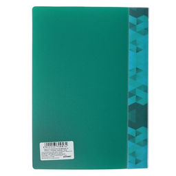Набор папок А5, 20 вкладышей, Calligrata, карман на корешке, зеленые, 3 штуки  фото 3