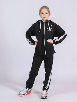 Спортивный костюм К043, черный-серебро от фабрики Спортсоло