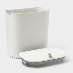 Ведро для мусора подвесное Доляна, 9 л, 2 вида крепления, белое фото 9