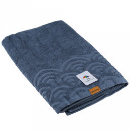 Полотенце махровое "Волна" 80х160см, хлопок 100%, стальной синий (Китай)