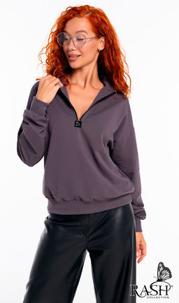 Свитшот на молнии "Аллегро" серый Цвет:как на фото