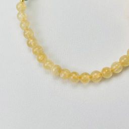 Браслет детский из Селенита и Нефрита со вставкой "Сердце" 14 см