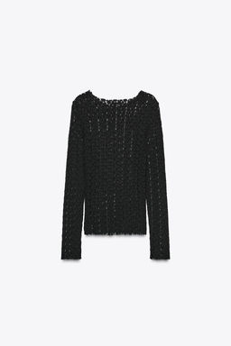 BEADED LACE TOP