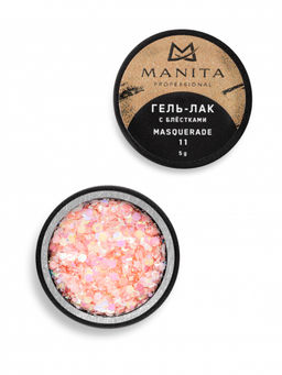 Manita Professional Гель-лак для ногтей с блёстками / Masquerade №11, 5 г  фото 2