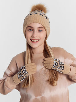 Перчатки детские с леопардовым узором - Mark formelle фото 3