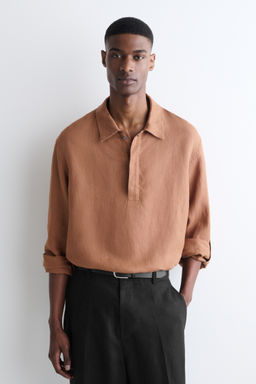 CAMISA DE LINO SIN BOTONES - H&m фото 3