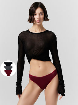 Цена за 2 штуки! Трусы слипы женские в наборе, 3 шт.