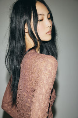 Top de encaje con escote en V - H&m фото 6