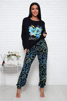 Костюм с брюками (01027. бирюзовый) - Плиона фото 7