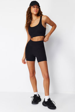 TRENDYOLMILLA K?rm?z? F?rcal? Soft Kumas Ic Bel Cep Detayl? Orme Spor Sort/K?sa Tayt THMSS24TY00020 фото 23