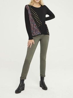 Блузка, черная - Linea tesini фото 5