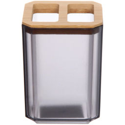 Цена за 3 шт. Подставка для зубных щеток "Квадро" серая