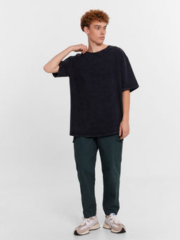 Футболка мужская черная с обработкой эйсид ACID WASH черное олово 111882 - Mark formelle фото 3