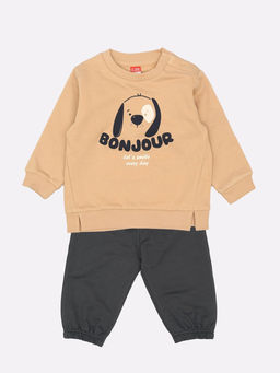 CRB wear / CSBB 90295-31-436 Комплект для мальчика (джемпер, брюки),бежевый/Ex.Cherubino