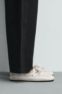 ZAPATO N?UTICO PIEL / Blanco Crudo