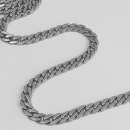 Цепочка для сумки, пластиковая, матовая, 23×17 мм, 120 см, цвет серебряный