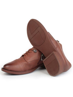 03-HP9954Z BROWN Полуботинки женские (натуральная кожа) - Фабричный китай фото 14