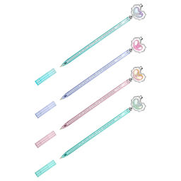 Ручка шар. MESHU "Heart" (MS_51285) синяя, 0.5мм, корпус ассорти, с фигуркой