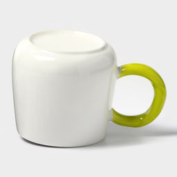 Кружка Тюльпан, 430 мл, оранжевый цветок, керамика, белая