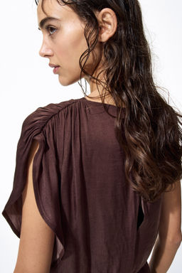 Vestido drapeado de sat?n - H&m фото 5