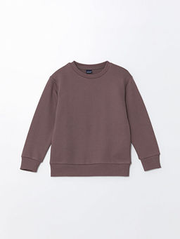 Bisiklet Yaka Basic Uzun Kollu Erkek ?ocuk Sweatshirt