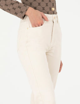 Krem Mom Fit Jean Pantolon