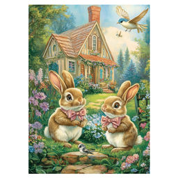 ФРЕЯ Пазл 80 элемент. PZL-80/12 Домик для зайчат