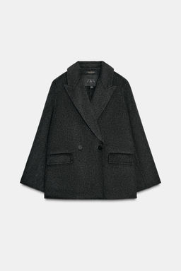 DOUBLE-BREASTED WOOL BLEND BLAZER ZW COLLECTION - Zara фото 7