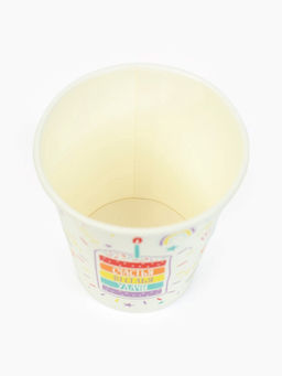 Цена за 10 шт. Стакан одноразовый бумажный «Счастья, веселья, удачи», 250 мл