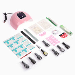 Набор для маникюра Luazon, лампа LUF-19, UV/LED, 18 диодов, 54 Вт, инструменты, лаки