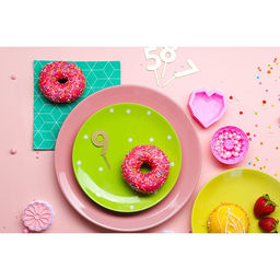 Десертная тарелка Доляна «Зелёный горох», d=19 см, керамика, зелёная