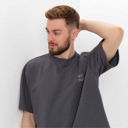 Футболка мужская MIST Men&apos;s casual размер 52, графитовый