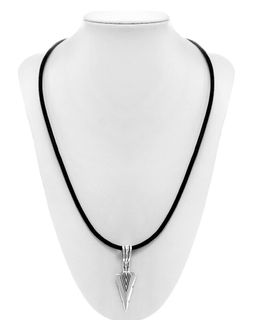 Колье из серебра кожа, Ю-52002ч
