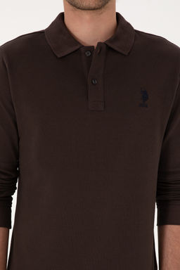 Erkek Koyu Kahverengi Basic Sweatshirt Sepette S_rpriz _ndirim - U.s. polo assn фото 13