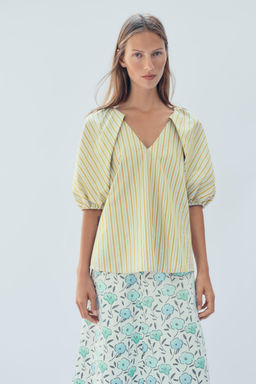 BLUSA RAYAS MANGA ABULLONADA LIMITED EDITION / Lima - Zara фото 2