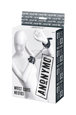 Наручники Anonymo #0103, PU кожа, черные - Toyfa фото 13