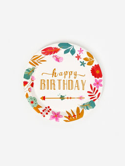 Цена за 2 шт. Тарелки одноразовые бумажные Happy birthday, 10 шт.