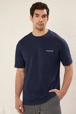 TRENDYOL MAN Siyah Oversize/Genis Kesim %100 Pamuklu Bask?l? T-Shirt TMNSS25TS00119 - Trendyolmilla фото 13