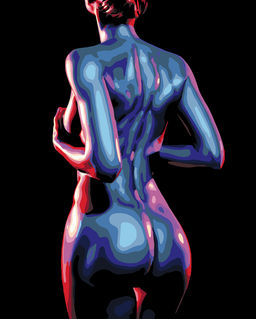 ФРЕЯ PNB/PLB-255 Набор для раскрашивания по номерам ( эффект черного холста ) 50 х 40 см В свете неона