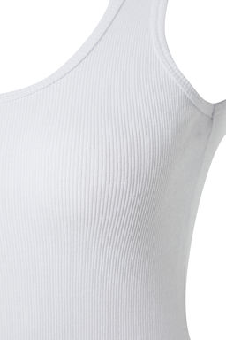 TRENDYOLMILLA Siyah-Beyaz Fitted/Vucuda Oturan Havuz Yaka Fitilli Esnek Orme Atlet TWOSS24AL00050 фото 16