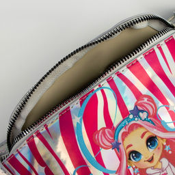 Сумка детская поясная Модная девчонка на молнии, цвет серебристый - NAZAMOK KIDS фото 4